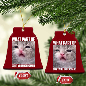 Funny Math Cat Lover Ceramic Ornament What Part Of Do Not You Understand TS14 Print Your Wear