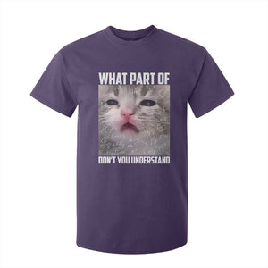 Funny Math Cat Lover T Shirt For Kid What Part Of Do Not You Understand TS14 Purple Print Your Wear