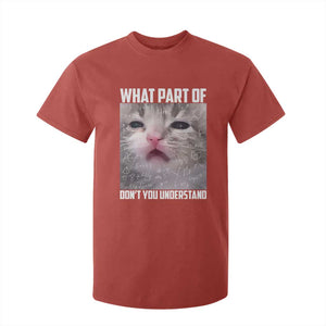 Funny Math Cat Lover T Shirt For Kid What Part Of Do Not You Understand TS14 Red Print Your Wear
