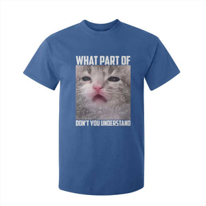 Funny Math Cat Lover T Shirt For Kid What Part Of Do Not You Understand TS14 Royal Blue Print Your Wear