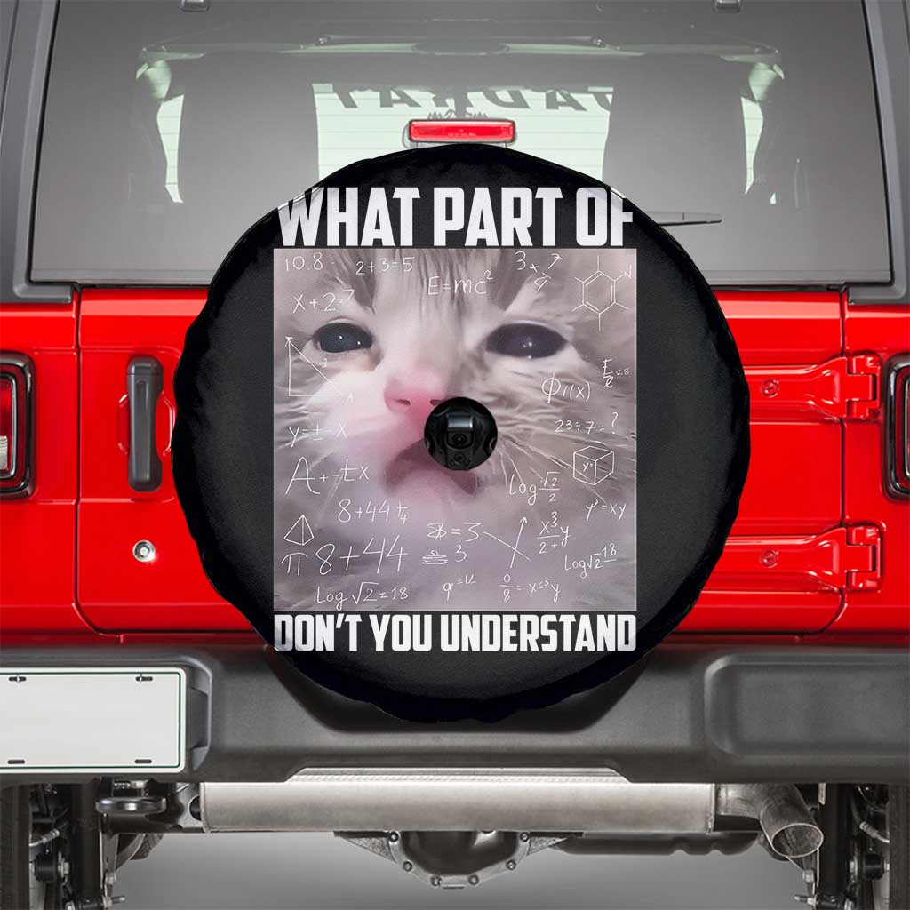 Funny Math Cat Lover Spare Tire Cover What Part Of Do Not You Understand TS14 Black Print Your Wear