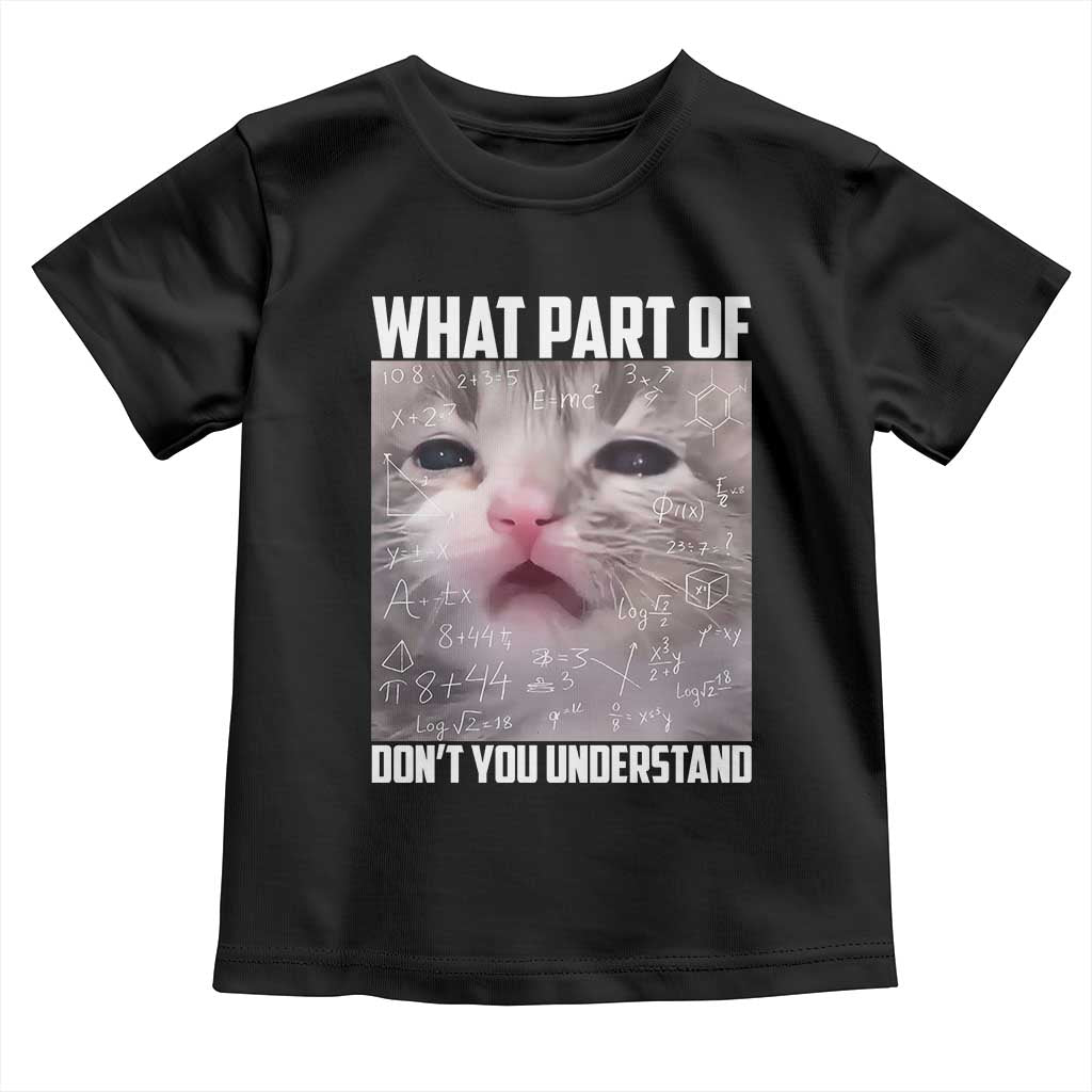 Funny Math Cat Lover Toddler T Shirt What Part Of Do Not You Understand TS14 Black Print Your Wear