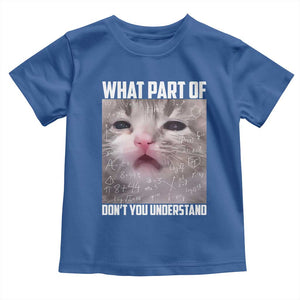 Funny Math Cat Lover Toddler T Shirt What Part Of Do Not You Understand TS14 Royal Blue Print Your Wear
