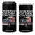 Truck Driver American Flag 4 in 1 Can Cooler Tumbler On The Road For Them Always For Them Trucker Life TS14 One Size: 16 oz Black Print Your Wear