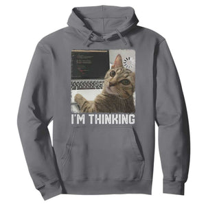 Tech Support Cat Hoodie I'm Thinking Funny Computer Engineer Coding Kitty TS14 Charcoal Print Your Wear