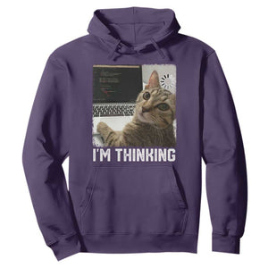 Tech Support Cat Hoodie I'm Thinking Funny Computer Engineer Coding Kitty TS14 Purple Print Your Wear