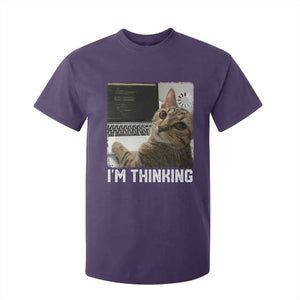 Tech Support Cat T Shirt For Kid I'm Thinking Funny Computer Engineer Coding Kitty TS14 Purple Print Your Wear