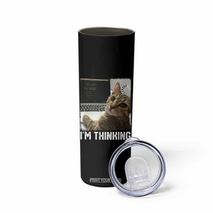 Tech Support Cat Skinny Tumbler I'm Thinking Funny Computer Engineer Coding Kitty TS14 Print Your Wear
