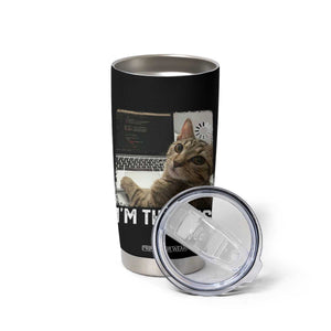 Tech Support Cat Tumbler Cup I'm Thinking Funny Computer Engineer Coding Kitty TS14 Print Your Wear