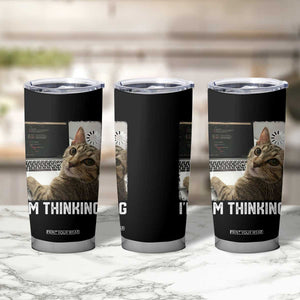 Tech Support Cat Tumbler Cup I'm Thinking Funny Computer Engineer Coding Kitty TS14 Print Your Wear