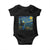 Cute Cat Starry Night Baby Onesie Kitty Lovers TS14 Black Print Your Wear
