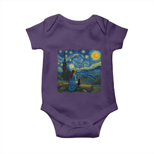 Cute Cat Starry Night Baby Onesie Kitty Lovers TS14 Purple Print Your Wear