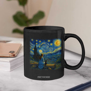 Cute Cat Starry Night Coffee Mug Kitty Lovers TS14 Print Your Wear