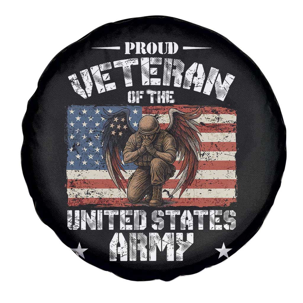 US Army Veteran Tribute Spare Tire Cover American Flag Angel Soldier Memorial TS14 Print Your Wear
