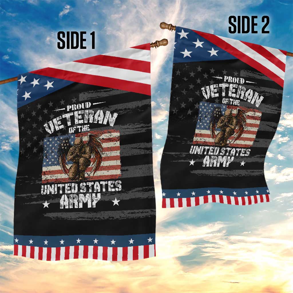 US Army Veteran Tribute Garden Flag American Flag Angel Soldier Memorial TS14 Print Your Wear