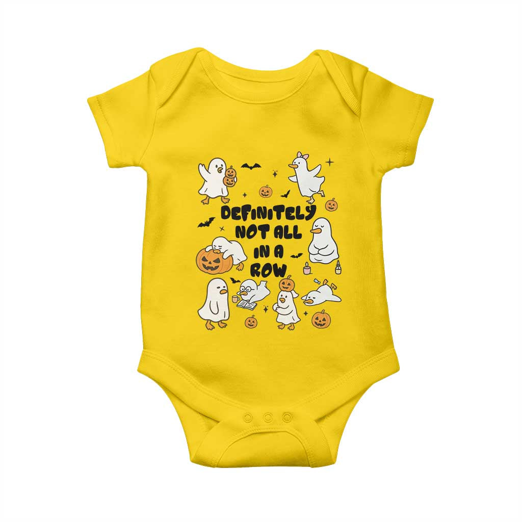 Funny Duck Ghost Halloween Baby Onesie Most Definitely Not All In A Row TS14 Daisy Print Your Wear