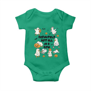 Funny Duck Ghost Halloween Baby Onesie Most Definitely Not All In A Row TS14 Irish Green Print Your Wear