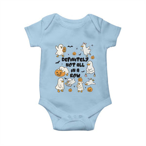 Funny Duck Ghost Halloween Baby Onesie Most Definitely Not All In A Row TS14 Light Blue Print Your Wear