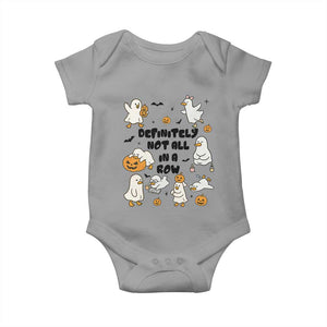 Funny Duck Ghost Halloween Baby Onesie Most Definitely Not All In A Row TS14 Sport Gray Print Your Wear