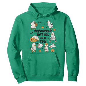 Funny Duck Ghost Halloween Hoodie Most Definitely Not All In A Row TS14 Irish Green Print Your Wear