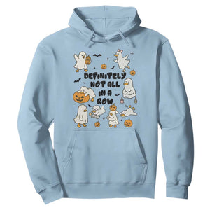 Funny Duck Ghost Halloween Hoodie Most Definitely Not All In A Row TS14 Light Blue Print Your Wear