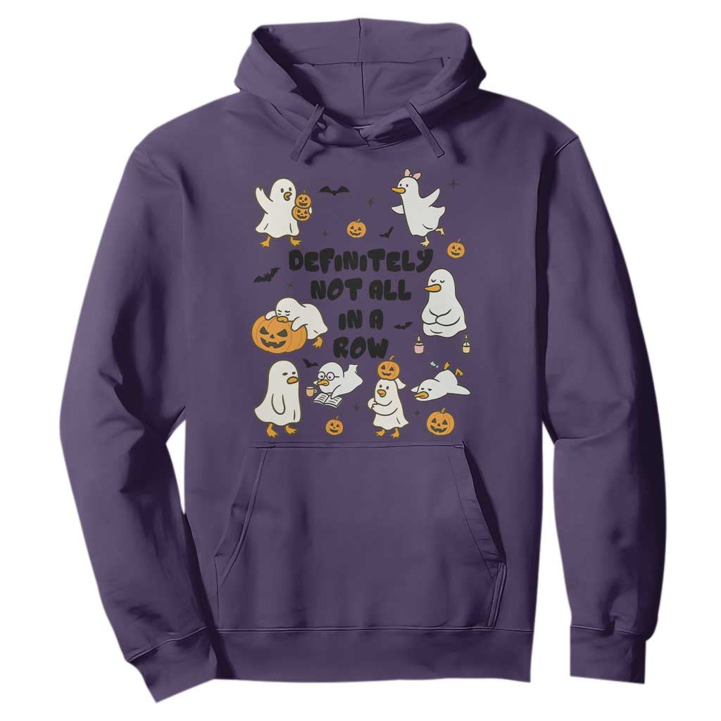 Funny Duck Ghost Halloween Hoodie Most Definitely Not All In A Row TS14 Purple Print Your Wear