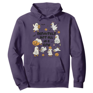 Funny Duck Ghost Halloween Hoodie Most Definitely Not All In A Row TS14 Purple Print Your Wear