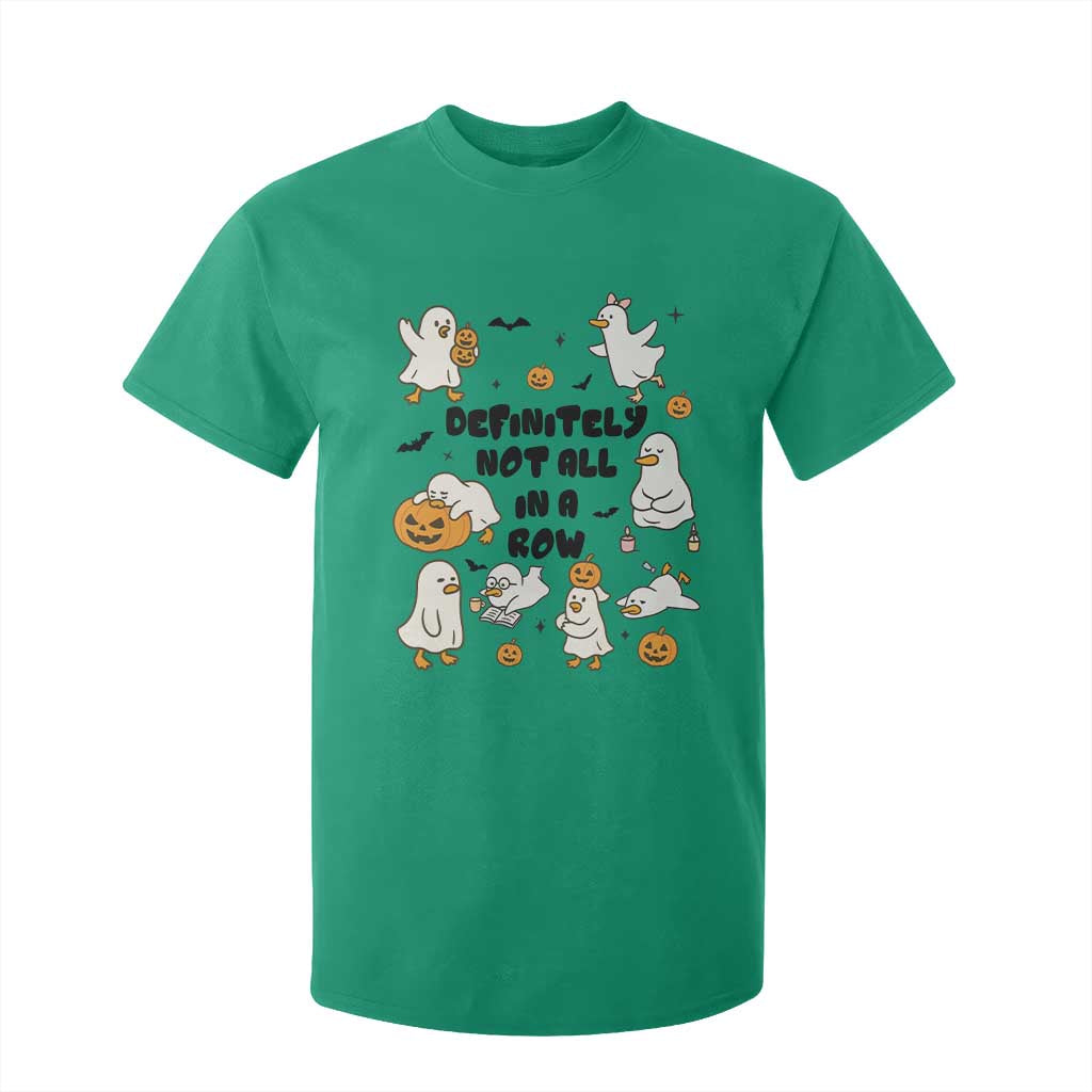 Funny Duck Ghost Halloween T Shirt For Kid Most Definitely Not All In A Row TS14 Irish Green Print Your Wear