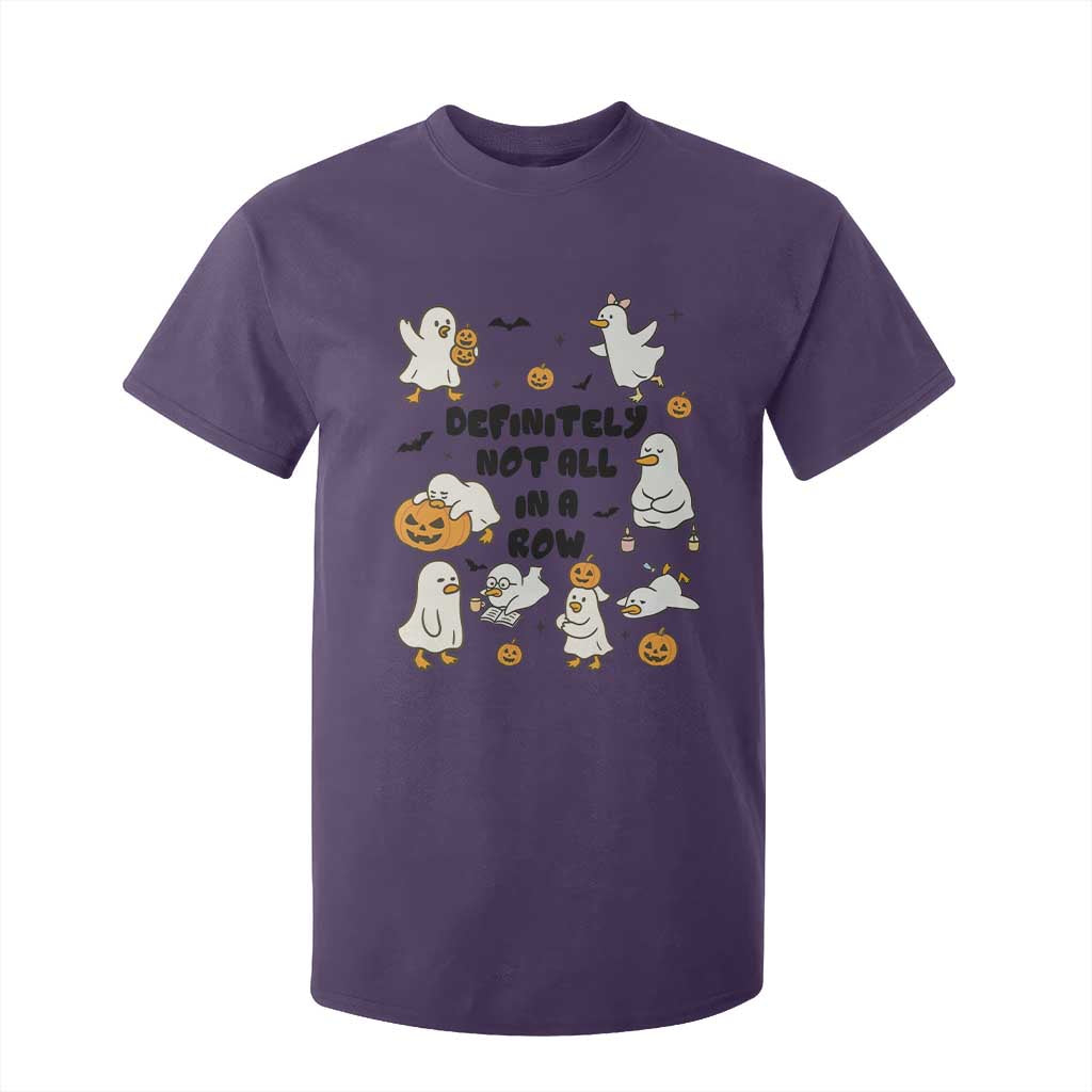 Funny Duck Ghost Halloween T Shirt For Kid Most Definitely Not All In A Row TS14 Purple Print Your Wear