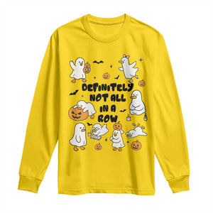 Funny Duck Ghost Halloween Long Sleeve Shirt Most Definitely Not All In A Row TS14 Daisy Print Your Wear