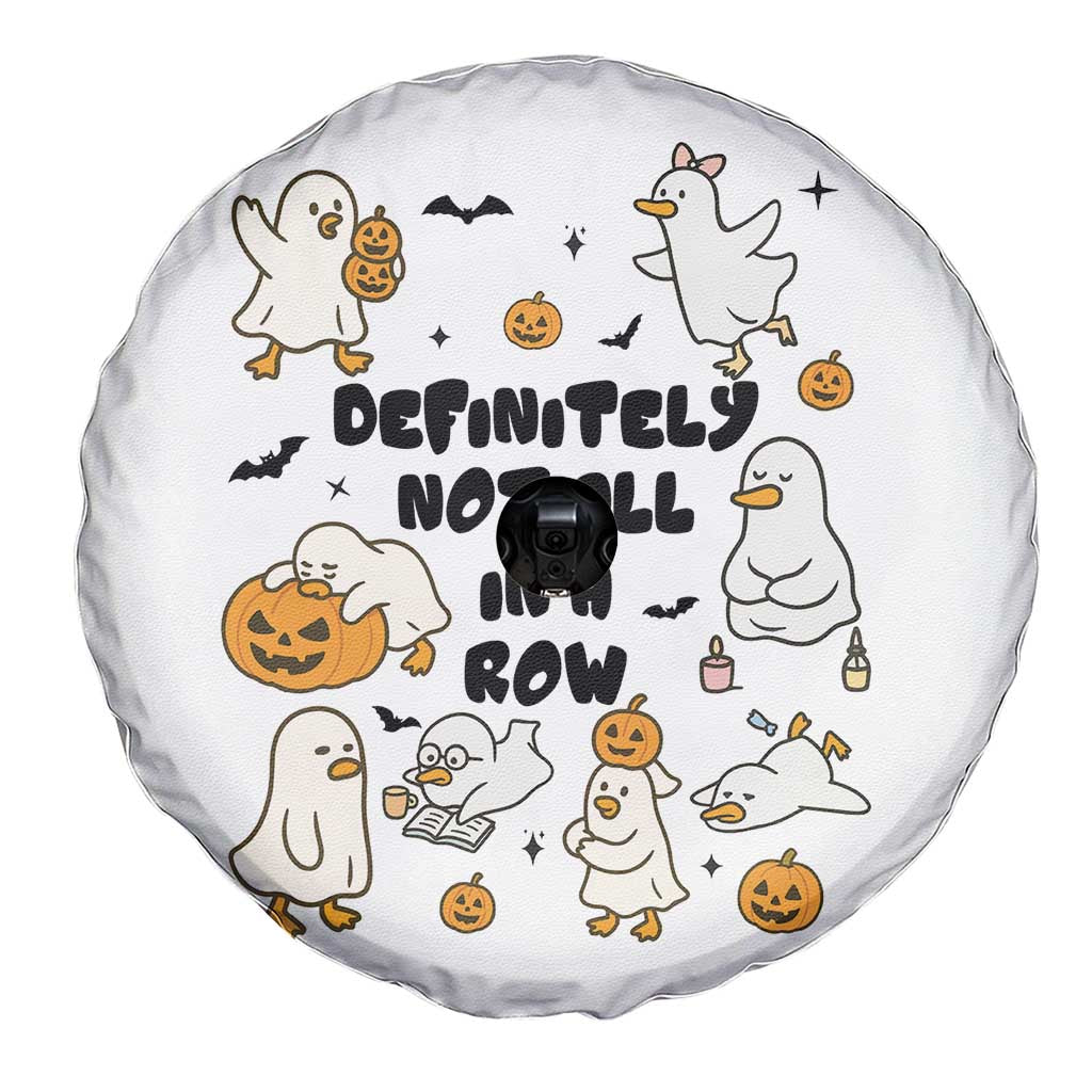 Funny Duck Ghost Halloween Spare Tire Cover Most Definitely Not All In A Row TS14 Print Your Wear