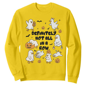 Funny Duck Ghost Halloween Sweatshirt Most Definitely Not All In A Row TS14 Daisy Print Your Wear