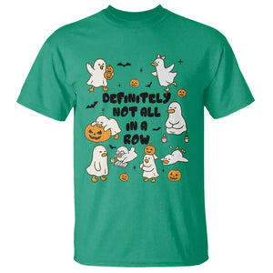 Funny Duck Ghost Halloween T Shirt Most Definitely Not All In A Row TS14 Irish Green Print Your Wear