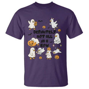 Funny Duck Ghost Halloween T Shirt Most Definitely Not All In A Row TS14 Purple Print Your Wear