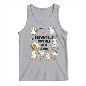 Funny Duck Ghost Halloween Tank Top Most Definitely Not All In A Row TS14 Athletic Heather Print Your Wear