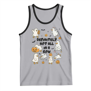 Funny Duck Ghost Halloween Tank Top Most Definitely Not All In A Row TS14 Athletic Heather Black Print Your Wear