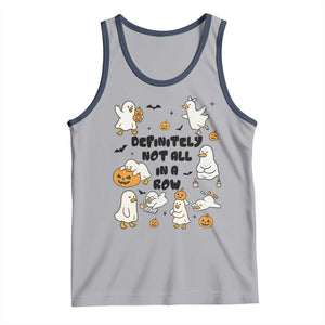 Funny Duck Ghost Halloween Tank Top Most Definitely Not All In A Row TS14 Athletic Heather Navy Print Your Wear
