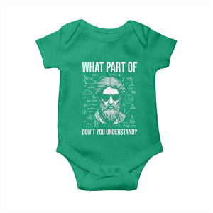 Funny Math Teacher Baby Onesie What Part Of Do Not You Understand TS14 Irish Green Print Your Wear