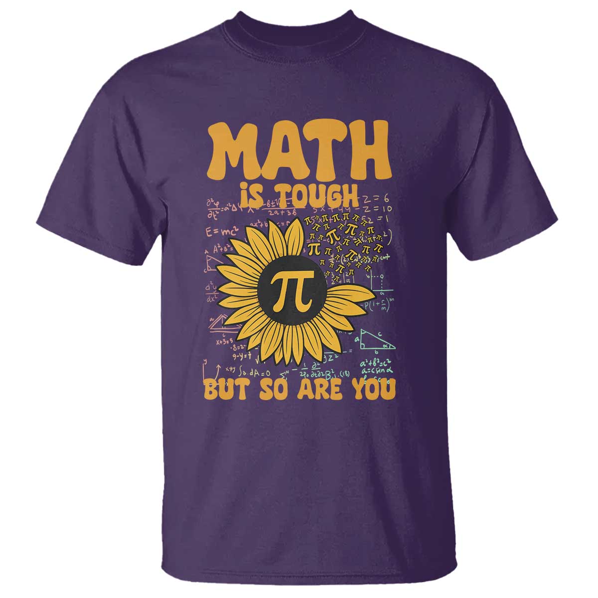 Funny Math Teacher Back To School T Shirt Math Is Tough But So Are You TS14 Purple Print Your Wear