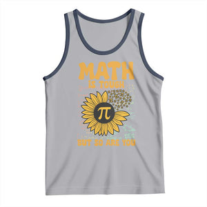 Funny Math Teacher Back To School Tank Top Math Is Tough But So Are You TS14 Athletic Heather Navy Print Your Wear