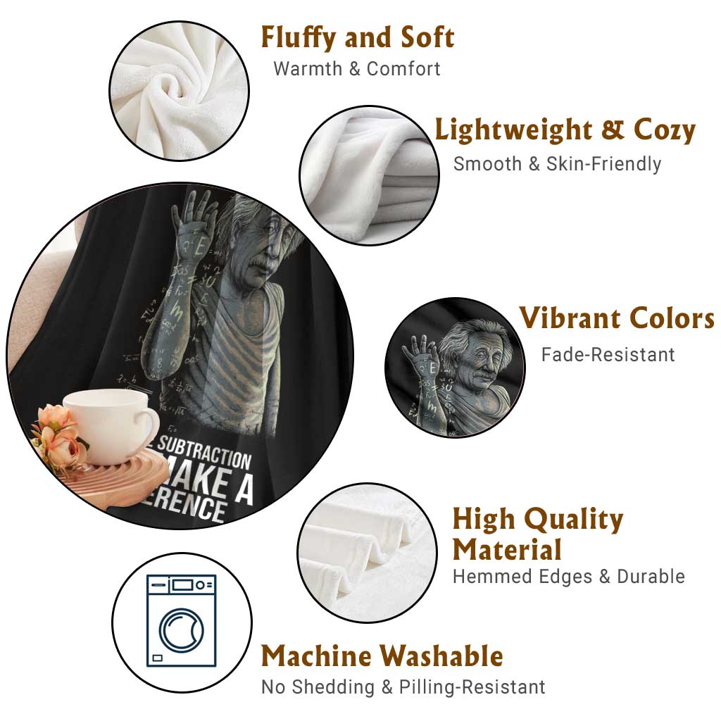 Funny Math Teacher Throw Blanket Be Like Subtraction And Make A Difference TS14 Print Your Wear