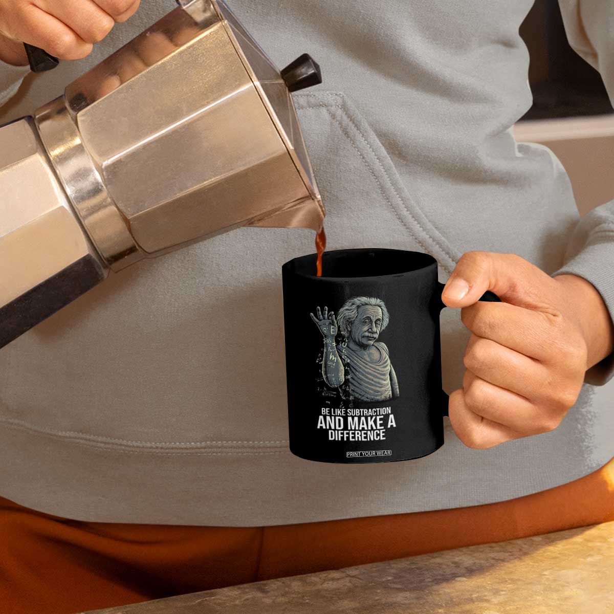 Funny Math Teacher Coffee Mug Be Like Subtraction And Make A Difference TS14 Print Your Wear