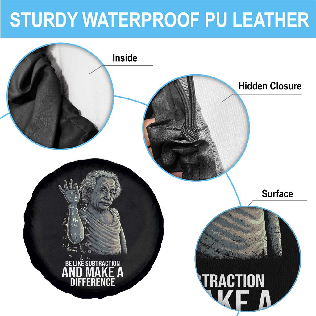 Funny Math Teacher Spare Tire Cover Be Like Subtraction And Make A Difference TS14 Print Your Wear