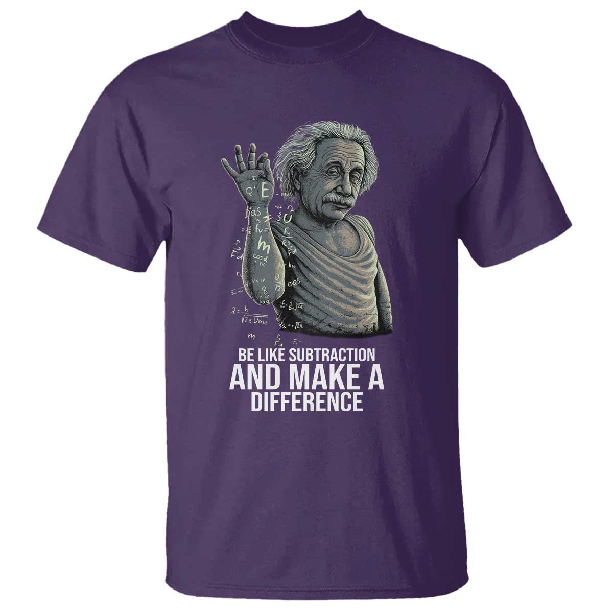Funny Math Teacher T Shirt Be Like Subtraction And Make A Difference TS14 Purple Print Your Wear
