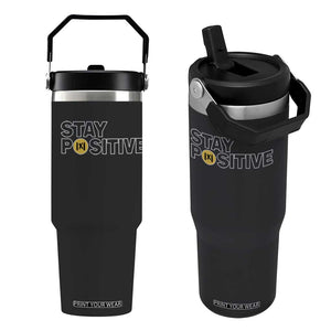 Funny Math Flip Straw Tumbler Absolute Value Stay Positive TS14 One Size: 30 oz Black Print Your Wear