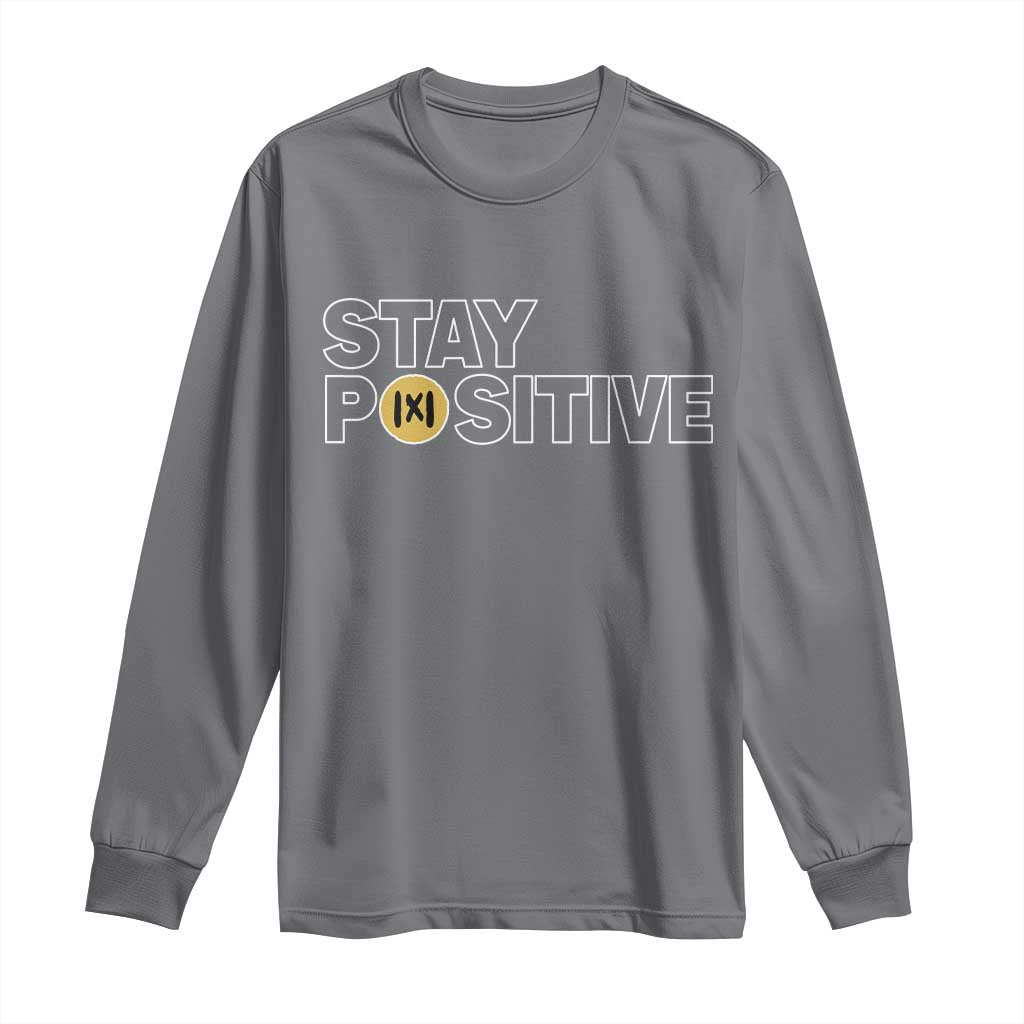 Funny Math Long Sleeve Shirt Absolute Value Stay Positive TS14 Charcoal Print Your Wear