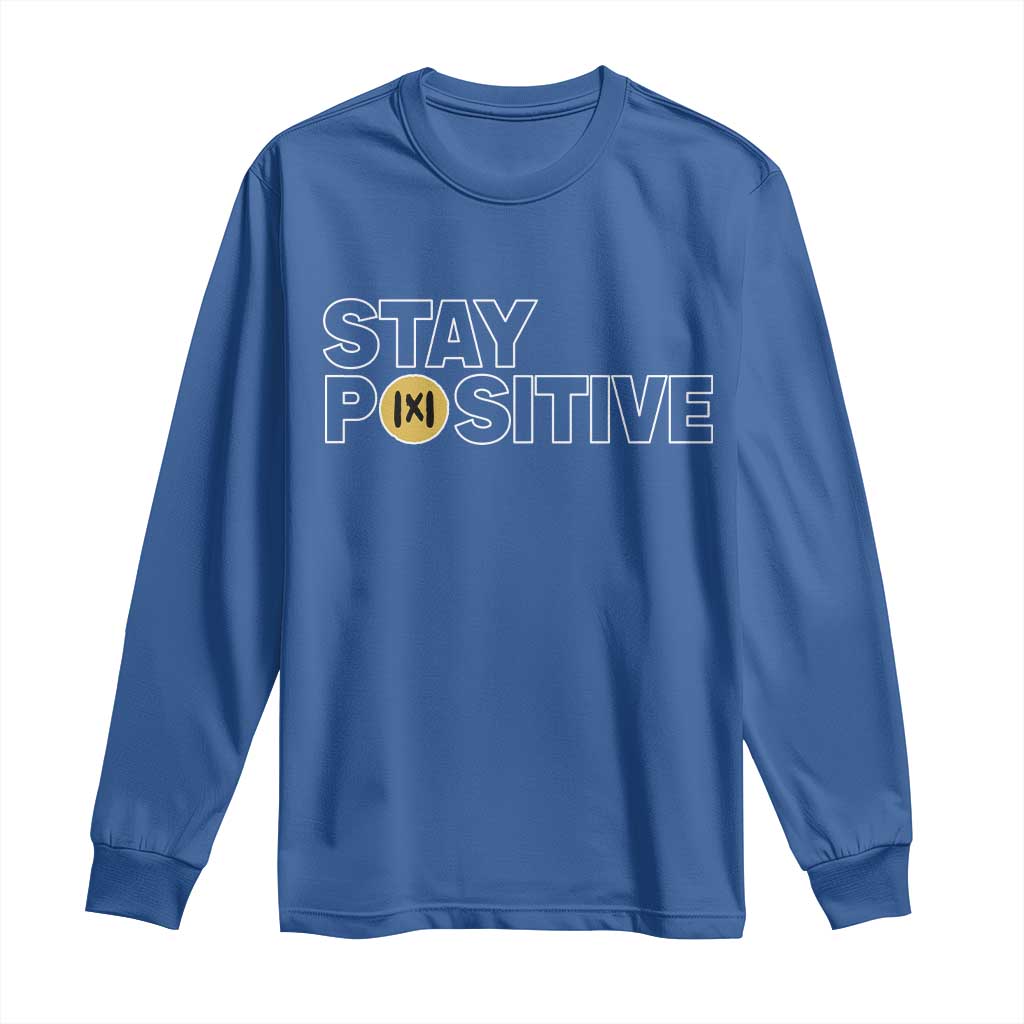 Funny Math Long Sleeve Shirt Absolute Value Stay Positive TS14 Royal Blue Print Your Wear