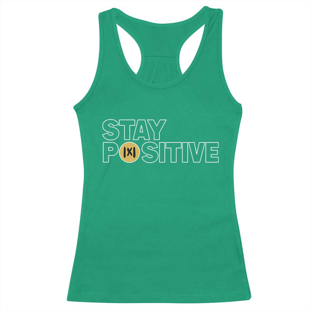 Funny Math Racerback Tank Top Absolute Value Stay Positive TS14 Irish Green Print Your Wear