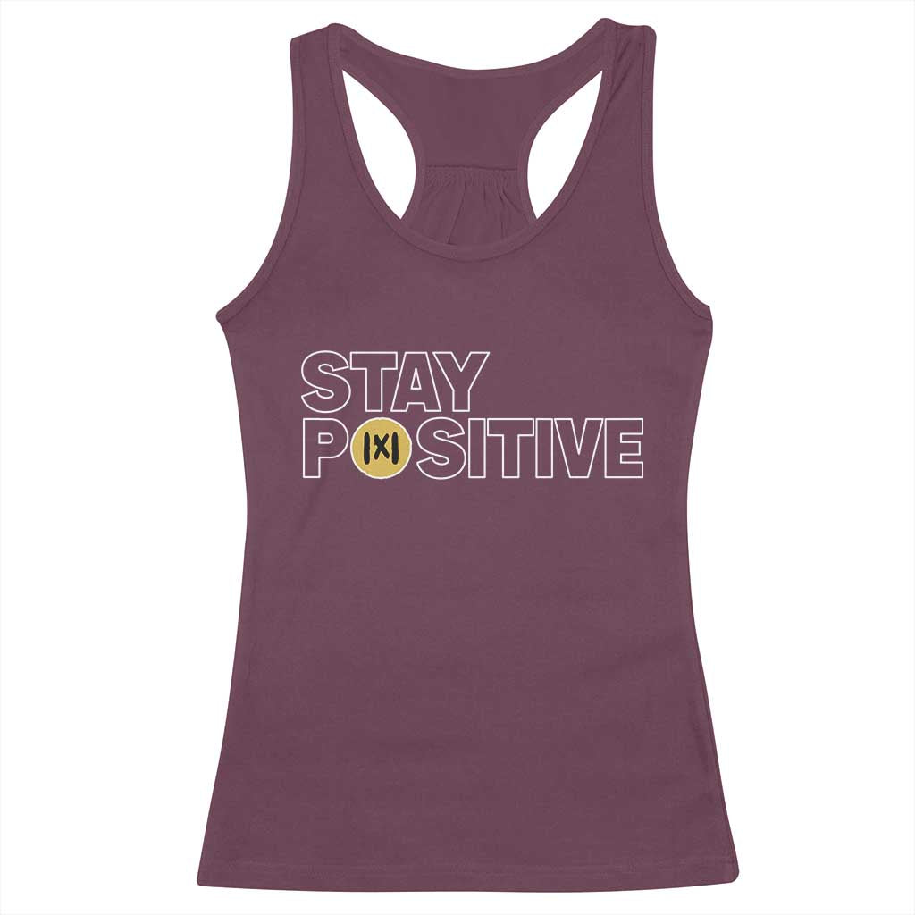Funny Math Racerback Tank Top Absolute Value Stay Positive TS14 Maroon Print Your Wear
