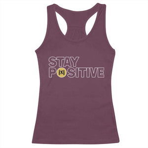 Funny Math Racerback Tank Top Absolute Value Stay Positive TS14 Maroon Print Your Wear